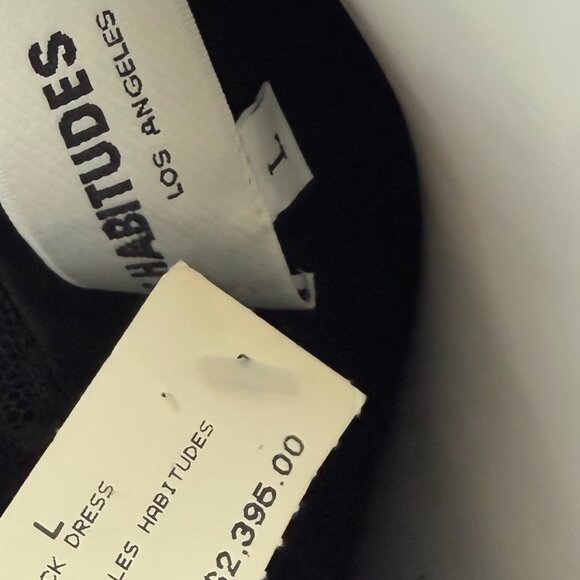 LES HABITUDES 2016 Black Liquid Silk Cowl Evening Gown Lace Maxi Dress - Picture 5 of 9